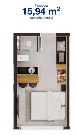 Apartamento, 1 quarto, 15 m² - Foto 13