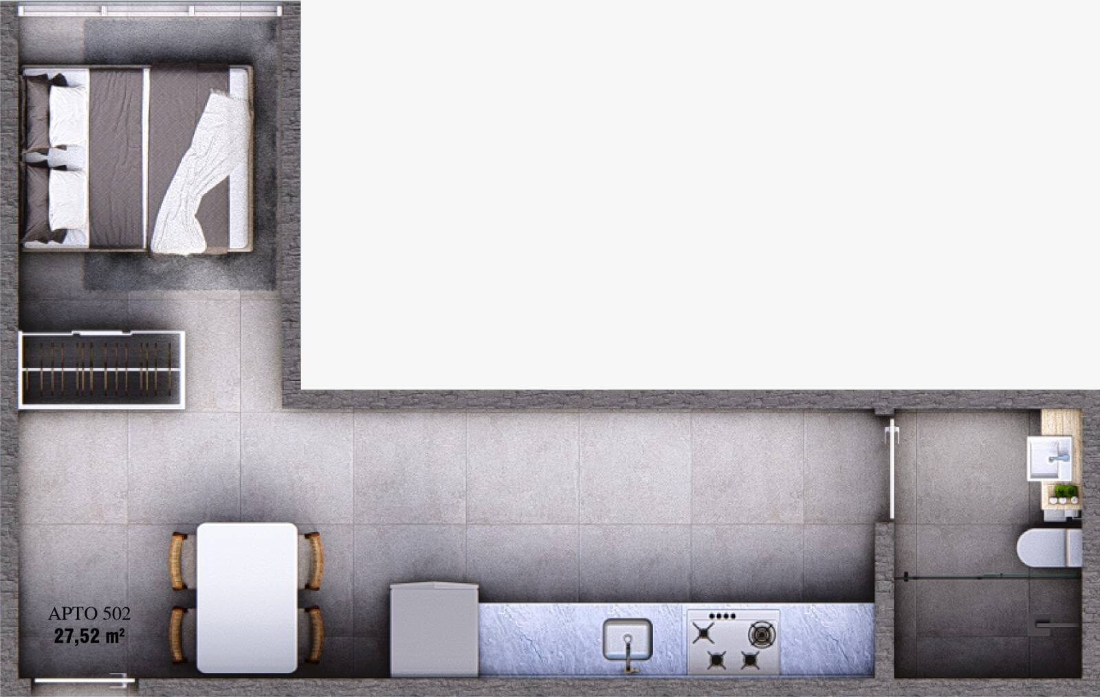 Apartamento, 1 quarto, 27 m² - Foto 8